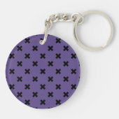 Porte-clés Croix noire sur ultra violet (Dos)