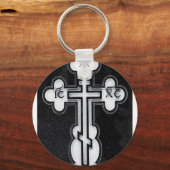 Porte-clés Croix orthodoxe grecque (Recto)