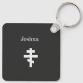 Porte-clés Croix orthodoxe l Funny Dire l Personnaliser (Dos)