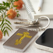 Porte-clés Croix orthodoxe russe (Devant droit)