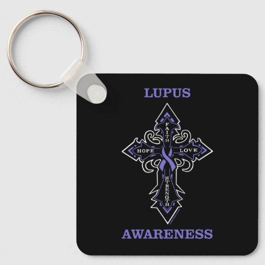Porte-clés Croix/Prise de conscience...Lupus (Recto)