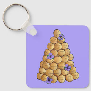Porte-clés Croquembouche Choux Bun Cream Puffs Mariage Gâteau