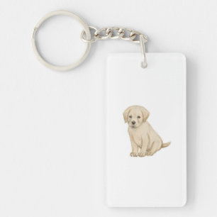 Porte-clés Croquis adorable de chiot labrador