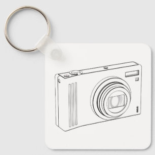 Porte-clés Croquis d'appareil photo numérique compact