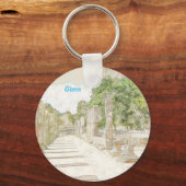 Porte-clés Croquis de ruines dans l'antique Olympia Elis Grèc (Recto)