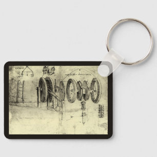 Porte-clés Croquis d'une roue par Léonard de Vinci