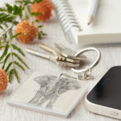 Porte-clés Croquis éléphant (Devant Droit)