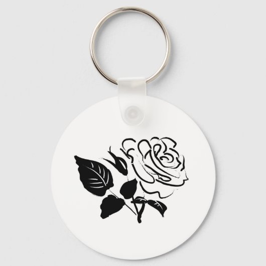 Porte-clés Croquis rose et Feuille (Recto)