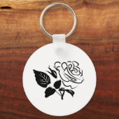 Porte-clés Croquis rose et Feuille (Recto)