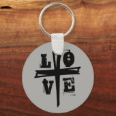 Porte-clés CROSS amusant avec LOVE letting | (Recto)