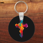 Porte-clés Cross Christian Religious Believe Blessed Faith Gr (Recto)