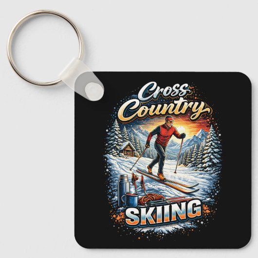 Porte-clés Cross Country Skiing (Recto)