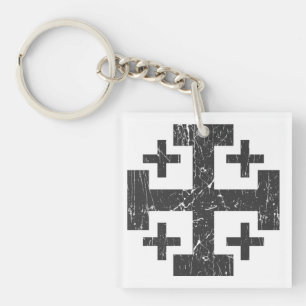 Porte-clés cross holy land grunge religion symbol Jerusalem P