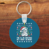 Porte-clés Crossed Arms Cat Funny Christmas Ugly Sweater Long (Recto)