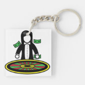 Porte-clés croupier de roulette (Dos)