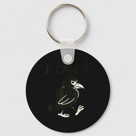 Porte-clés Crow F-caw-f Black Raven Fcawf Bird Fawk Off Gothi (Recto)