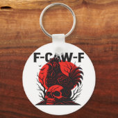 Porte-clés Crow F-Caw-F Funny Gothic Humor (Recto)
