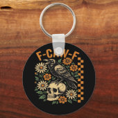 Porte-clés Crow Raven F-Caw-F Cool Unique (Recto)