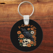 Porte-clés Crow Raven F-Caw-F Funny Halloween Gothic Creative (Recto)