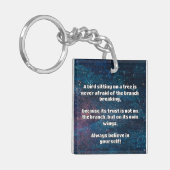 Porte-clés Croyance Empath Citation d'encouragement positif (Devant gauche)