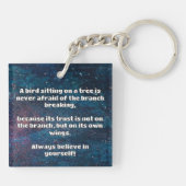 Porte-clés Croyance Empath Citation d'encouragement positif (Dos)