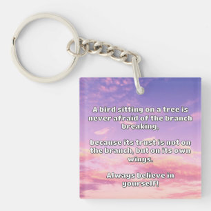 Porte-clés Croyance Empath Citation d'encouragement positif