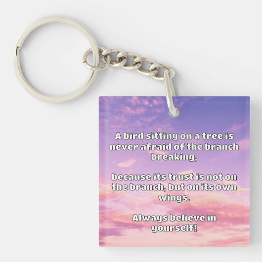 Porte-clés Croyance Empath Citation d'encouragement positif (Devant)