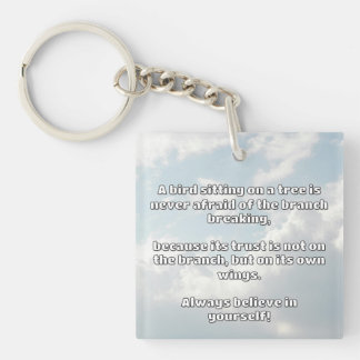 Porte-clés Croyance Empath Citation d'encouragement positif
