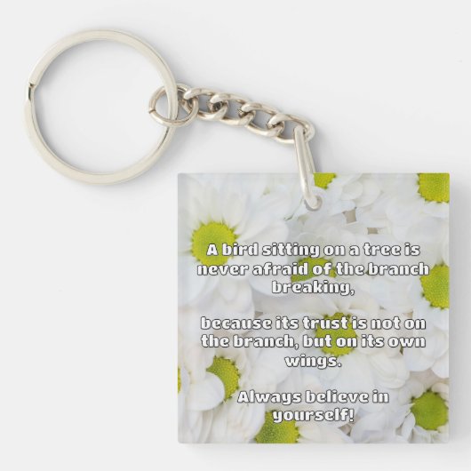 Porte-clés Croyance Empath Citation d'encouragement positif (Devant)