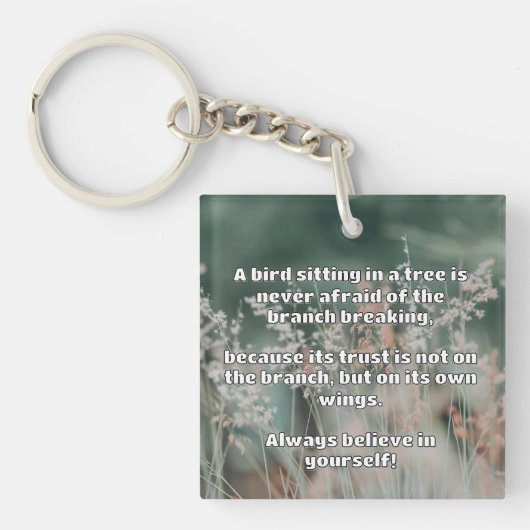 Porte-clés Croyance Empath Citation d'encouragement positif (Devant)