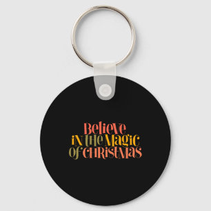 Porte-clés Croyez en la magie de Noël T-Shirt rétro