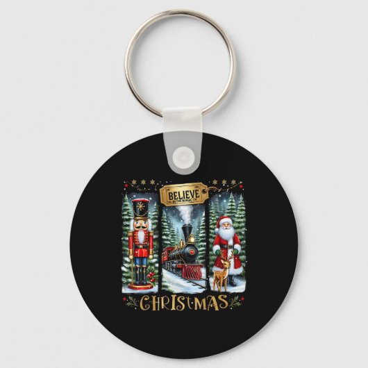 Porte-clés Croyez En La Magie De Noël Train Nutcracker (Recto)