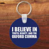 Porte-clés Croyez en l'Humour Oxford Comma (Recto)