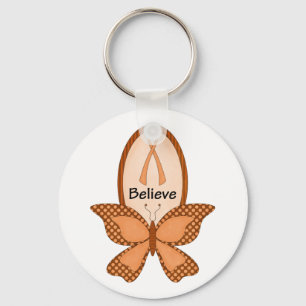 Porte-clés Croyez la conscience orange