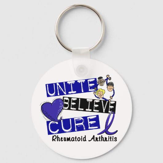 Porte-clés CROYEZ UNIS CURE Rhumatoïde Arthrite (Recto)