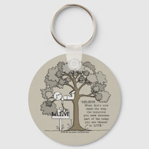 PORTE-CLÉS CROYEZ VIVRE