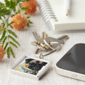 Porte-clés Cru de chien de carlin (Côté)