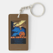 Porte-clés Cru PosterEurope de services aériens de GWR (Dos)