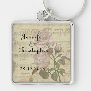 Porte-clés Cru rose et ensemble de mariage de score de