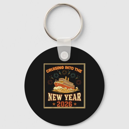 Porte-clés Cruising Into The New Year 2026 Voyage Fireworks  (Recto)