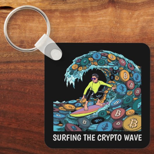 Porte-clés Crypto de surf (Recto)