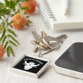 Porte-clés Crypto Queen Personnalisé Noir (Côté)