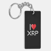 Porte-clés Cryptomonnaie I Love XRP Crypto Citer Coeur mignon (Devant gauche)