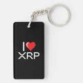 Porte-clés Cryptomonnaie I Love XRP Crypto Citer Coeur mignon (Dos)