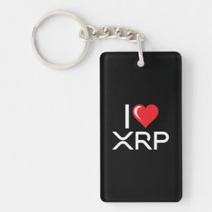 Porte-clés Cryptomonnaie I Love XRP Crypto Citer Coeur mignon