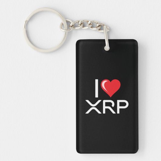 Porte-clés Cryptomonnaie I Love XRP Crypto Citer Coeur mignon (Devant)