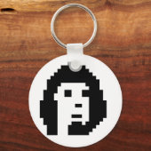 Porte-clés Cryptopunk noir blanc (Recto)