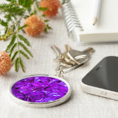 Porte-clés Crystal Amethyst Purple Gemstone (Côté)