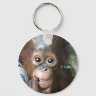 Porte-clés Crystal Borneo, bébé orangoutan