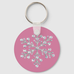 Porte-clés Crystal Snowflake Keychain